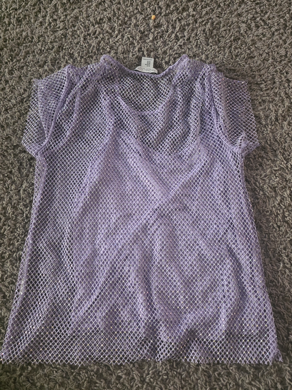 Rachel Zoe Lavender Mesh Top - Picture 3 of 3